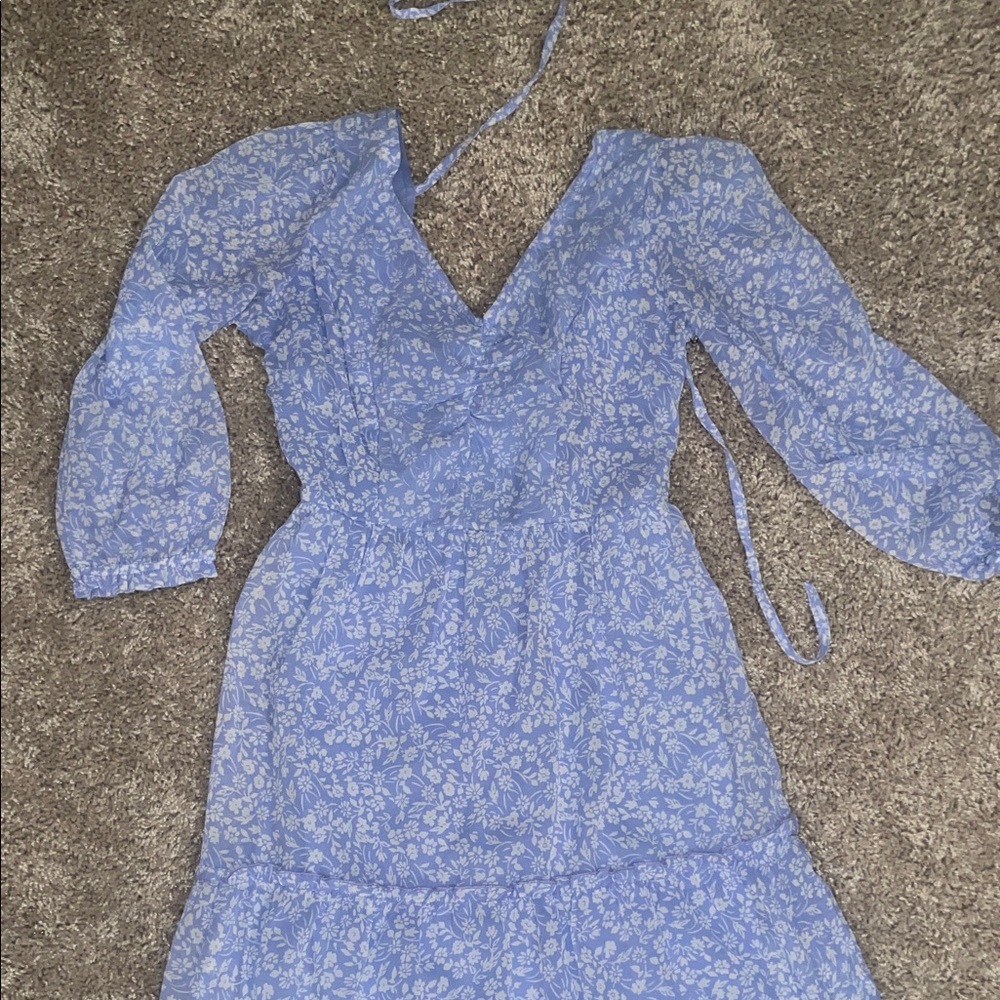 Floral Blue Dress